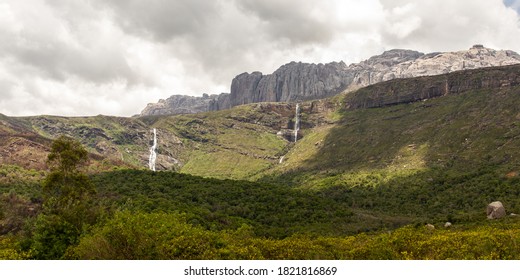 Legendary Waterfall Of King And Queen In Andringitra Mountains, Ambalavao District, Madagascar