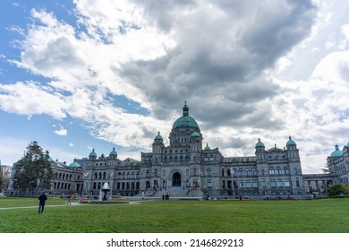 Legislative Assembly Of British Columbia With Clouds