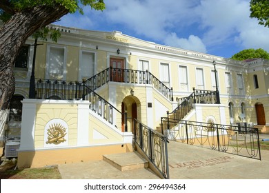 Legislature Building (Capitol Building) of U.S. Virgin Islands in Charlotte Amalie, Saint Thomas, U.S. Virgin Islands.