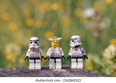 Lego Trooper Has A White Flower On His Head - Daisy