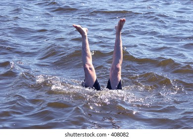 Legs above the surface.