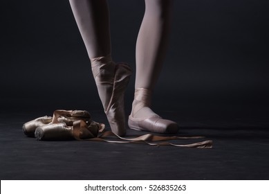 Legs Of Ballerina, Pointe Shoes