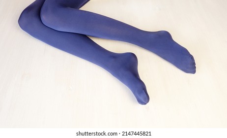 Beautiful Teen Blue Stockings