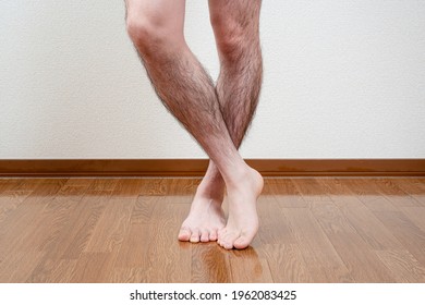 Legs Hair Removal For Men, Before Image.