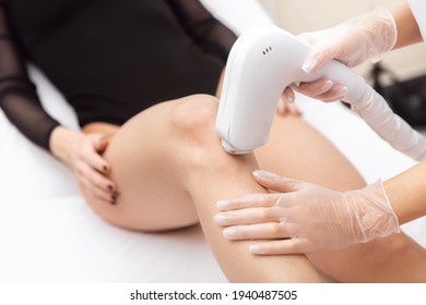 Legs Laser Hair Removal Treatment, Body Care Woman. Concept Health And Beauty.