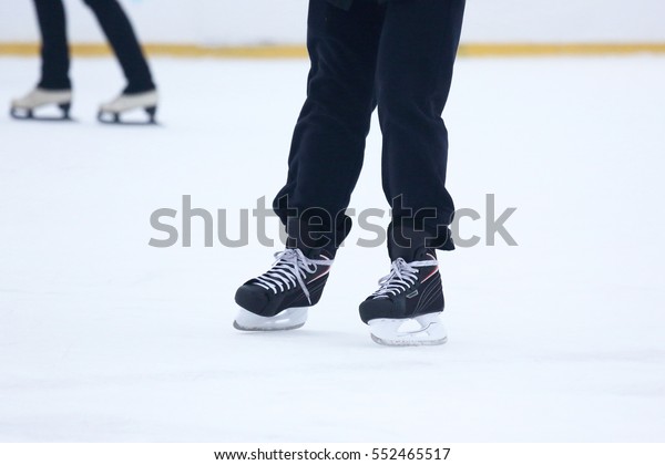 man skating on ice