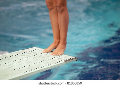 Legs on a springboard