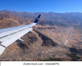 Leh, Ladakh / India - 24th September 2019 - Kushok Bakula Rimpochee Airport In Leh, View From The Plane