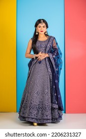 Lehenga And Gown Fashion Model Photoshoot Indian Designer Dress