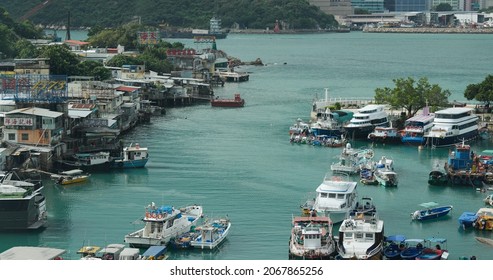 Lei Yue Mun, Hong Kong 16 October2021: Pier In Kowloon East