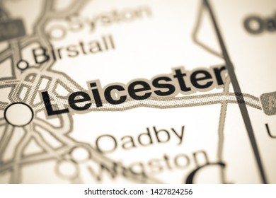 Leicester. United Kingdom On A Map