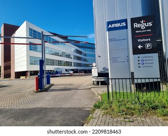 Leiden, The Netherlands - September 29 2022: The Airbus Headquarters In The City Of Leiden, The Netherlands. Airbus Is A European Multinational Aerospace Corporation That Sells Airplanes. 