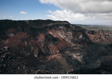 Leilani Estate, Hawaii. - Kilauea Volcano Eruption Hardened Black Lava Field.