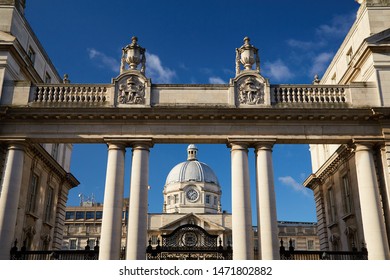 Leinster House, The Government Buildings In Dublin, Ireland
