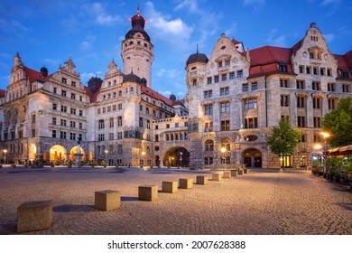 Leipzig, Germany. Cityscape image of Leipzig, Germany with New Town Hall at twilight blue hour. - Shutterstock ID 2007628388