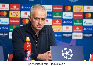 LEIPZIG, GERMANY - MARCH 10, 2020: Jose Mourinho Head Coach, Manager Of Tottenham During Press Conference 