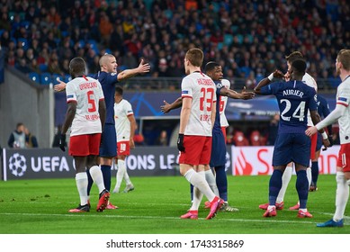 Leipzig, Germany - March 20, 2020: Serge Aurie During The Match Leipzig Vs Tottenham At Leipzig Arena 