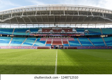 LEIPZIG, GERMANY - OCTOBER 9, 2018: Arena Red Bull Leipzig