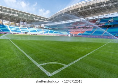 LEIPZIG, GERMANY - OCTOBER 9, 2018: Arena Red Bull Leipzig