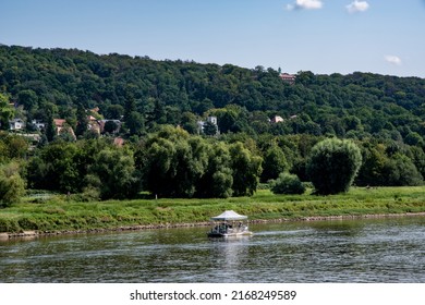 Leisure Activities On Elbe River On A Sunny Day (Dresden, Germany).