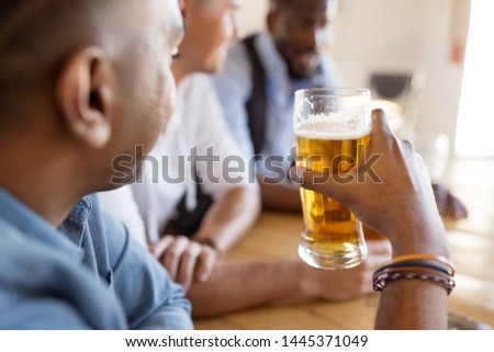 Similar – Image, Stock Photo Glass of beer at sunset at Steinhuder Meer