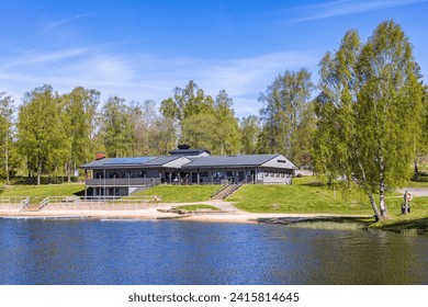 Leisure facility by a lake