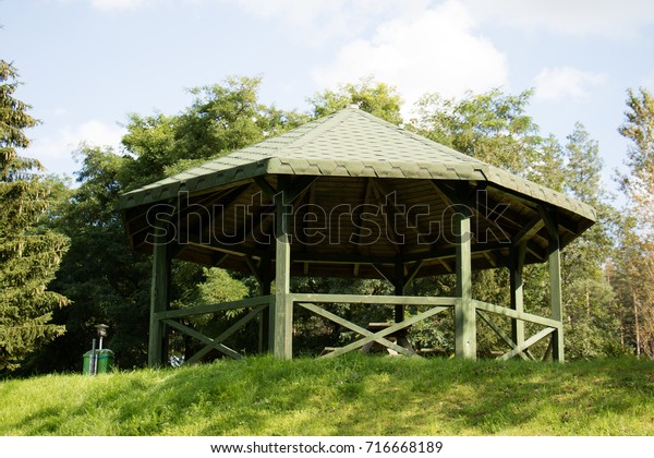 Leisure Gazebo Forest Garden Season Autumn Stock Photo Edit Now