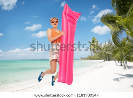 Similar – Image, Stock Photo beautiful teenager girl floating in a pool. summer lifestyle