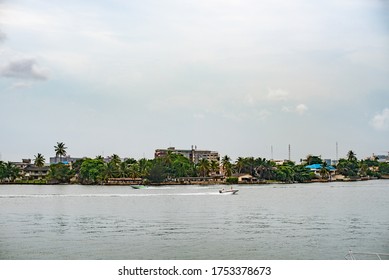 Lekki, Lagos / Nigeria - 10th January, 2018 : A view of the lagos Lagoon from the Lekki Shores