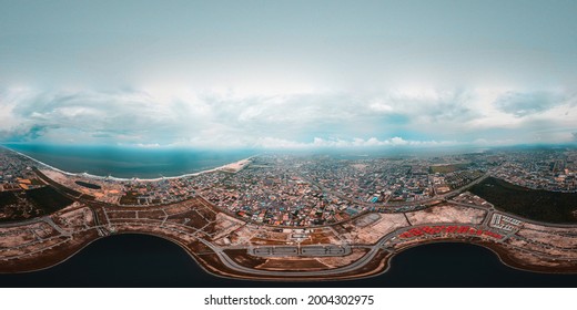 Lekki, Lagos, Nigeria - 2 July 2021: Lekki Cityscape, Offices And Residential Buildings.