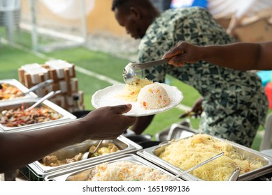 Lekki, Lagos/Nigeria - February 15th, 2020 ; Food Served At An African Party 