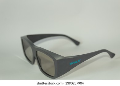 Lekki, Lagos/Nigeria - May 04 2019: IMAX 3d Glasses With IMAX Logo On The Side