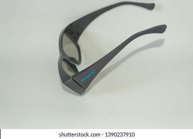 Lekki, Lagos/Nigeria - May 04 2019: IMAX 3d Glasses With IMAX Logo On The Side