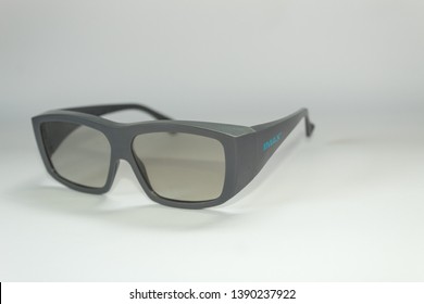 Lekki, Lagos/Nigeria - May 04 2019: IMAX 3d Glasses With IMAX Logo On The Side