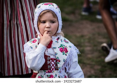 Leksands, Sweden June 20 2019: The Largest Midsummer Festival In The World With Traditional Swedish Attire And Traditions 