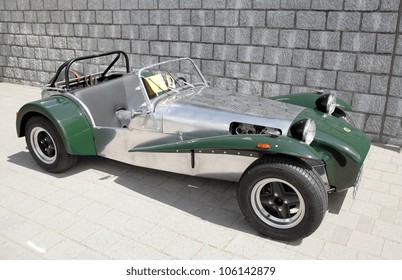 LELYSTAD, THE NETHERLANDS - JUNE 17: A 1970 Lotus Seven S3 on display at the annual National Oldtimer day on June 17, 2012 in Lelystad, The Netherlands