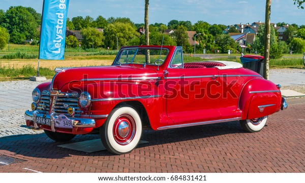 Lelystad, The Netherlands, June 18, 2017:\
Plymouth Special the Luxe Oldtimer at the annual  national oldtimer\
day in Lelystad