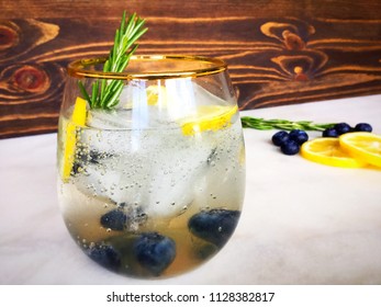 Lemon Blueberry Vodka Spritzer