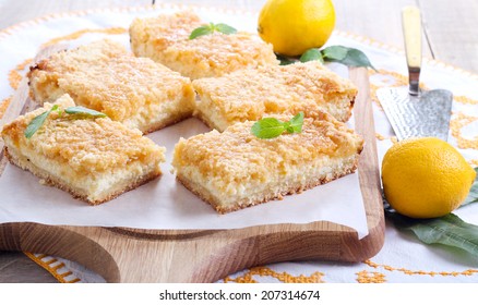 Lemon Cheesecake Bars On Board