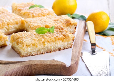 Lemon Cheesecake Bars On Board