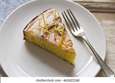 Lemon Drizzle Cake Slice 