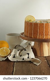 Lemon Earl Grey Chiffon Cake On Cake Stan , Hot Earl Grey In Cup