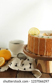 Lemon Earl Grey Chiffon Cake On Cake Stan , Hot Earl Grey In Cup