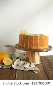 Lemon Earl Grey Chiffon Cake On Cake Stan , Hot Earl Grey In Cup