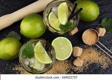 Lemon Fruit Lime Caipirinha Of Brazil