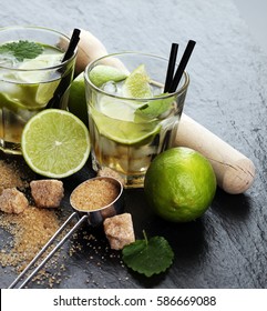 Lemon Fruit Lime Caipirinha Of Brazil