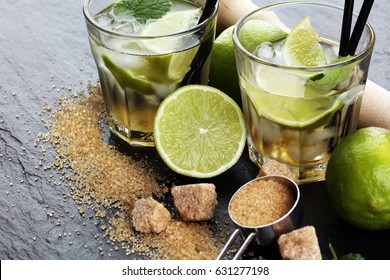 Lemon Fruit Lime Caipirinha Of Brazil