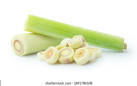 Lemon Grass Isolated On White Background