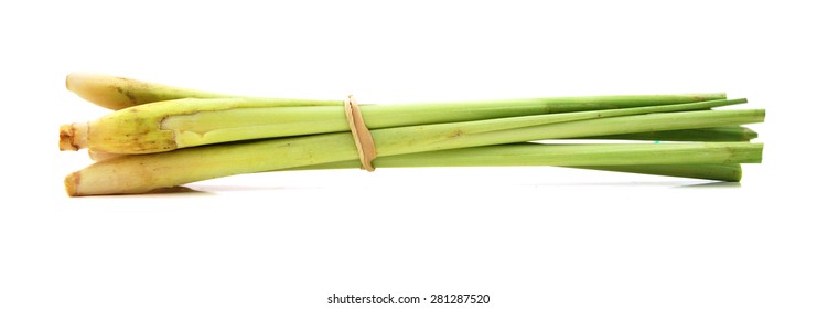 Lemon Grass Isolated On White Background 