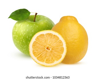 lemon and apple clip art